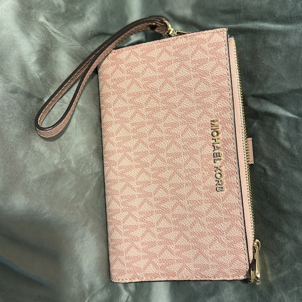Michael Kors Tan Wristlet Wallet